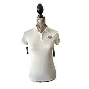 Nike Golf Sacramento Kings Logo Women' XS White Dry-Fit Short Sleeve Polo Shirt